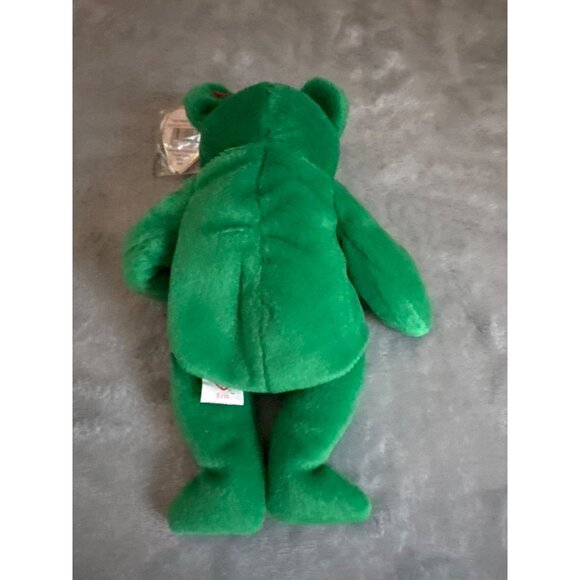TY Beanie Baby Erin The Bear 1997 With Tag Emerald Green Luck Clover Irish - Picture 5 of 5